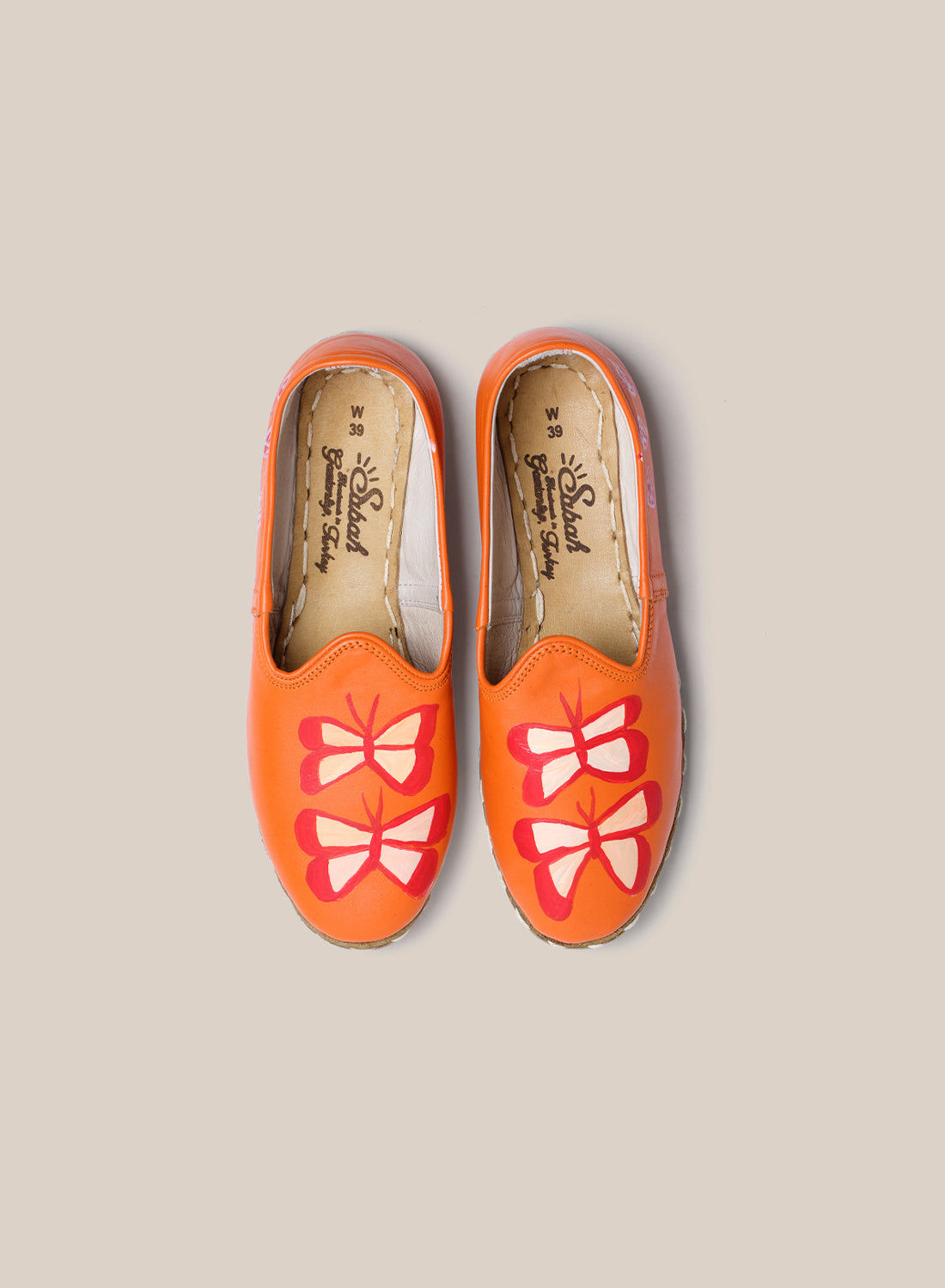 Womens 39 - Orange Butterfly