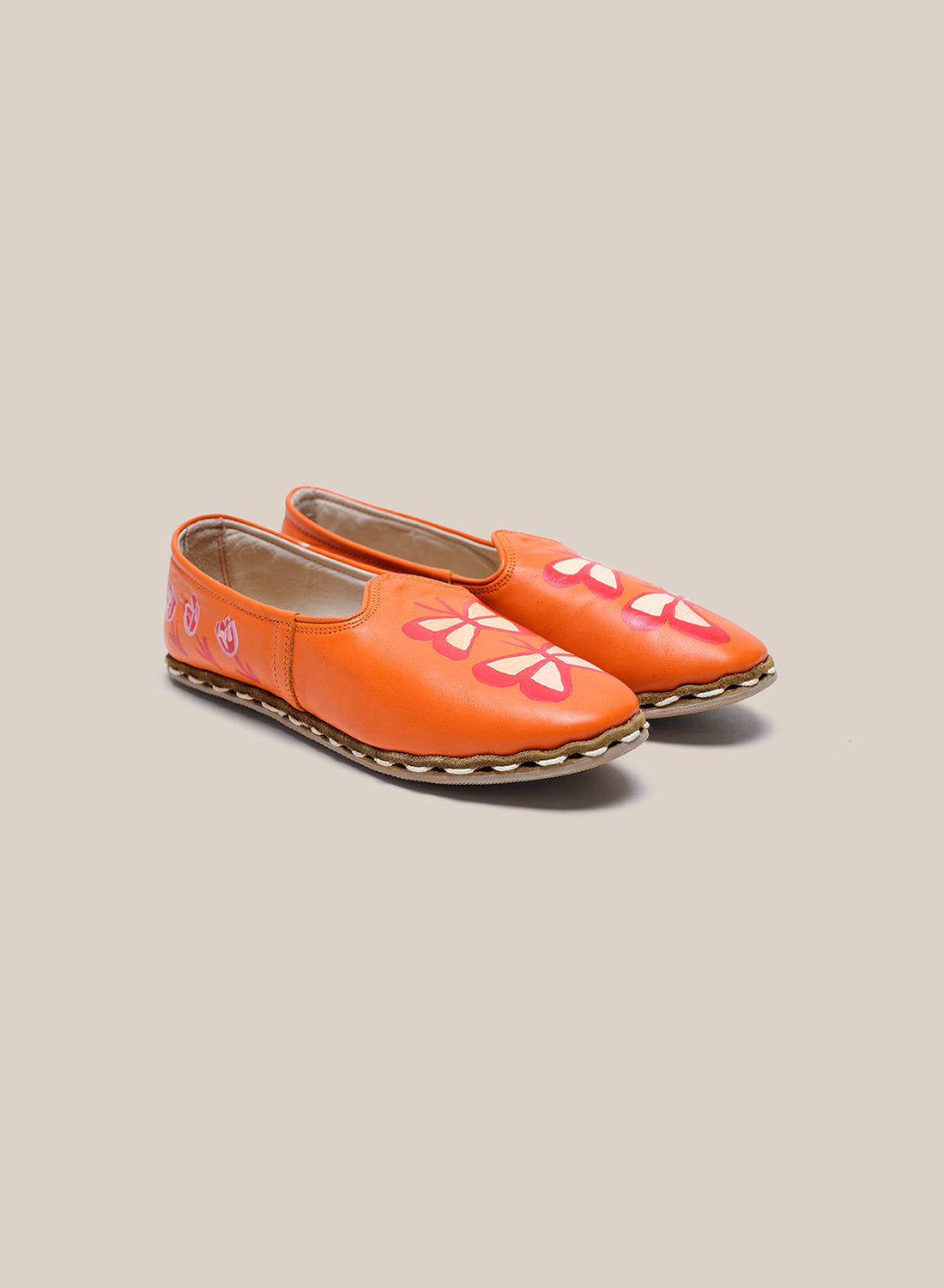 Womens 39 - Orange Butterfly
