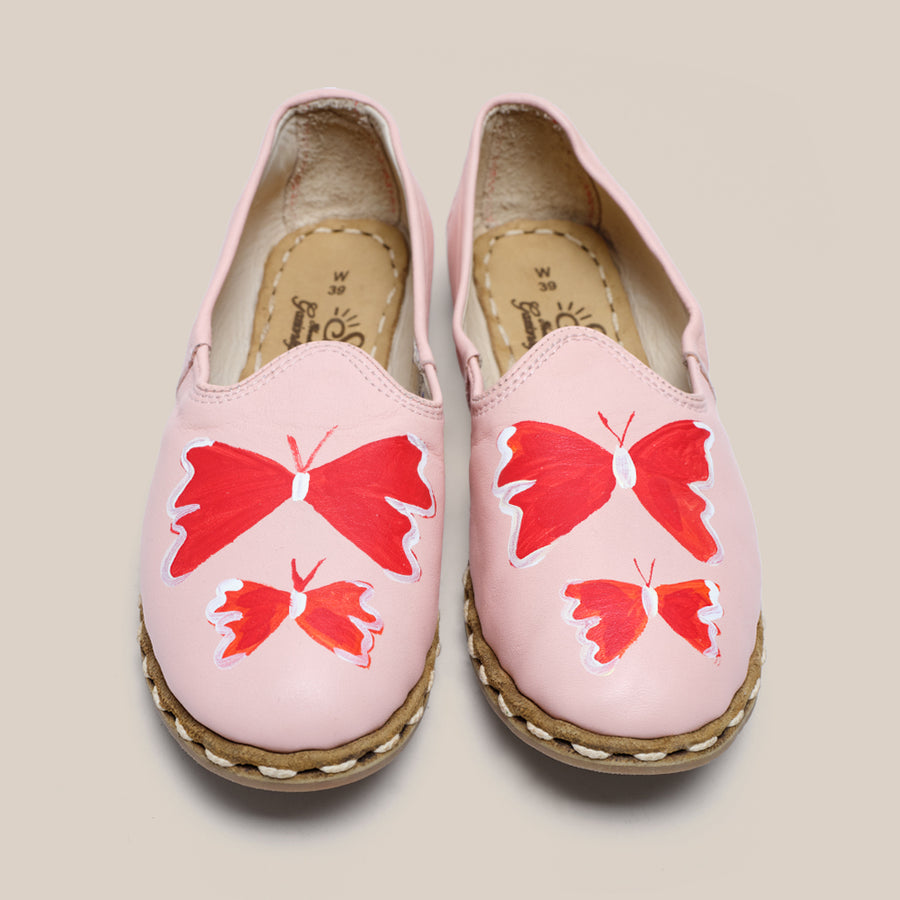 Womens 39 - Light Pink Butterfly
