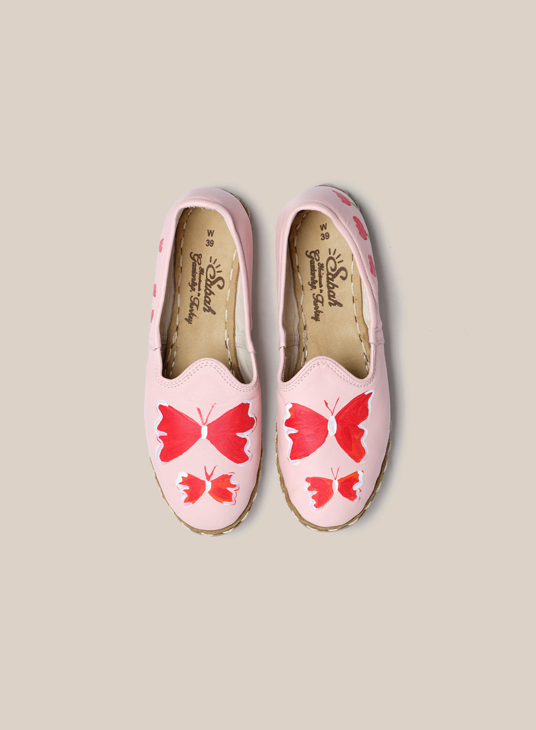 Womens 39 - Light Pink Butterfly