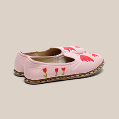 Womens 39 - Light Pink Butterfly
