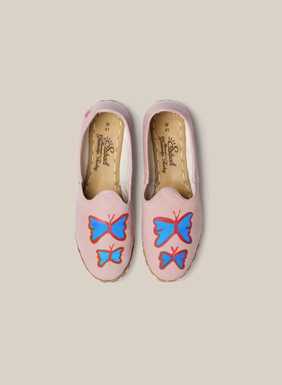 Womens 41 - Light Pink Butterfly