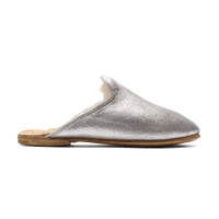 Silver Suede Shearling Baba (Womens)