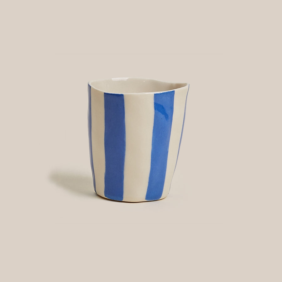 Wine Cup by Isabel Halley - Blue Stripes