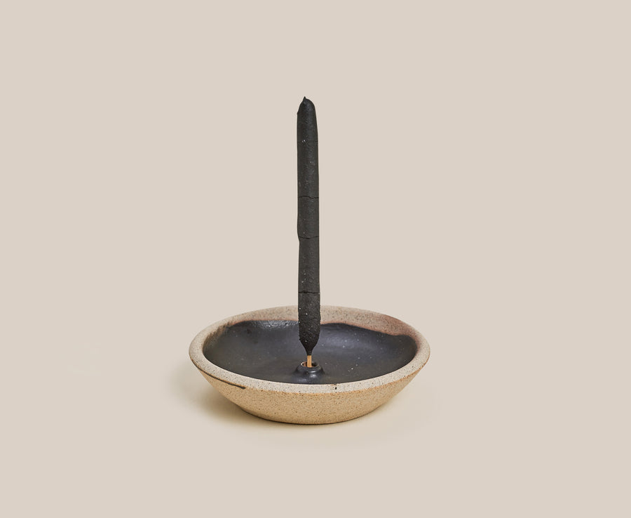 Black Woodfired Incense Holder By Incausa