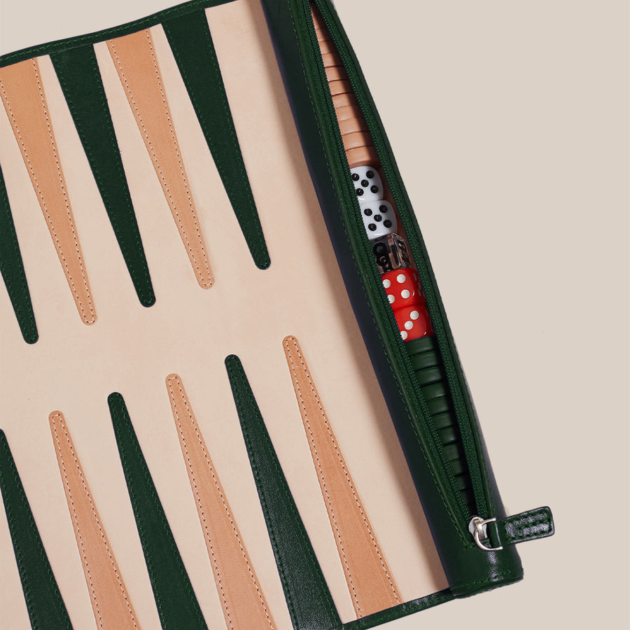 Travel Backgammon Board - Denali Green