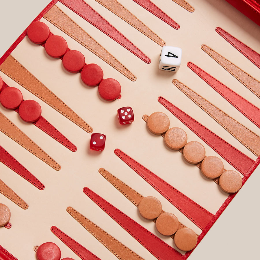 Travel Backgammon Board - Felli Red