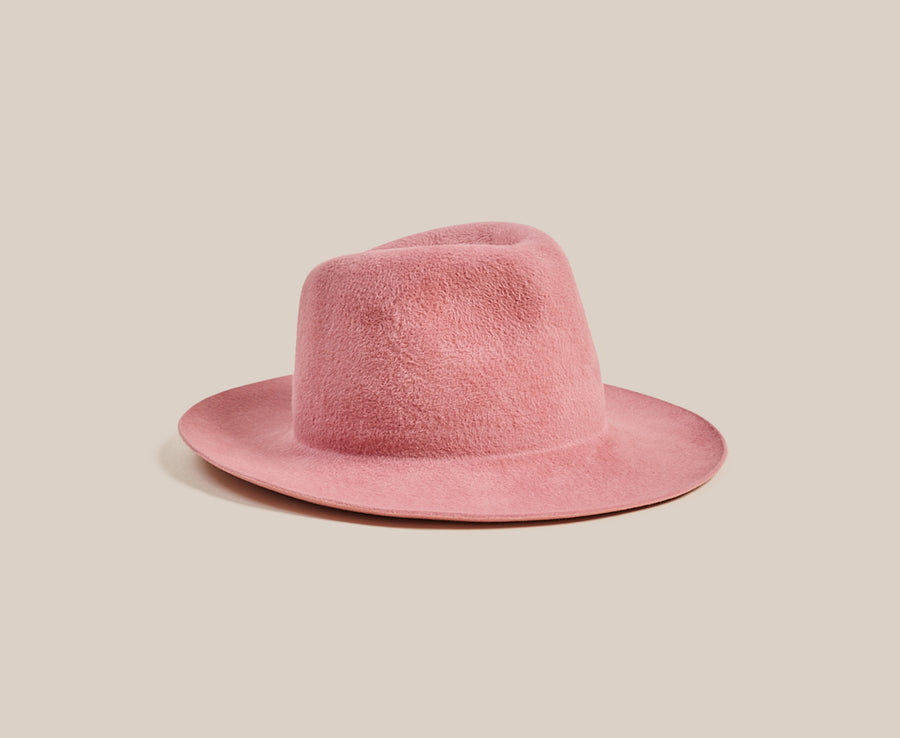 Yaltch Fedora Hat In Rose